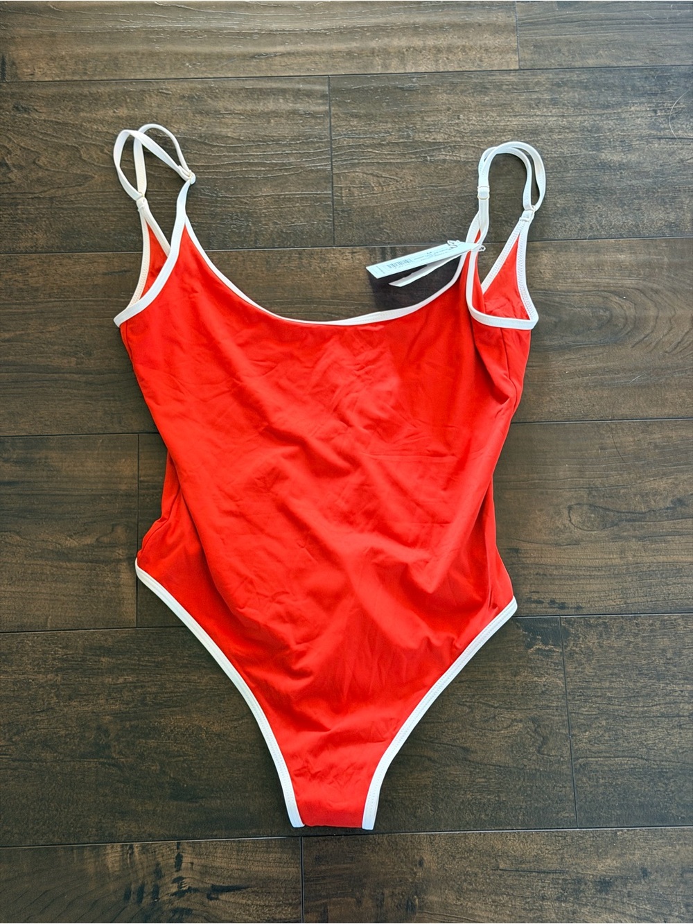 NEW WeWoreWhat Scoop Cami One Piece Swimsuit - Fiery Red